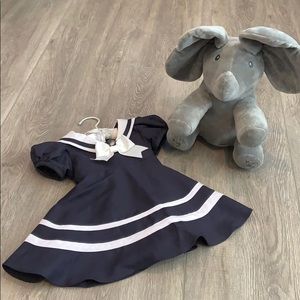 3-6month Navy Sailor dress w/ diaper cover